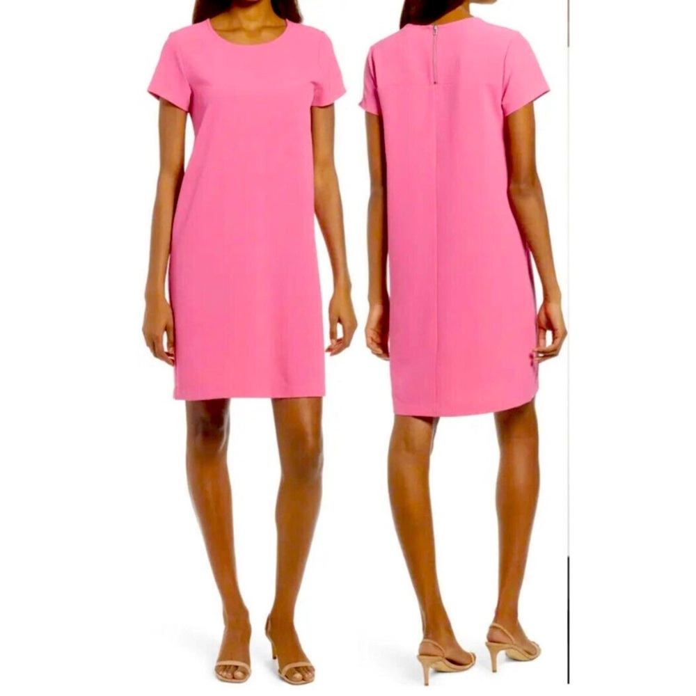 NWT Chelsea 28 Pink Crepe Shift Dress